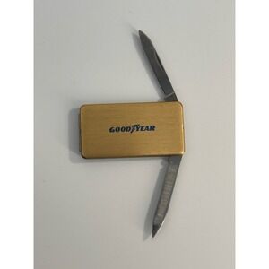 Vintage Goodyear Money Clip & Pocket File Combo Imperial Stainless Advertising